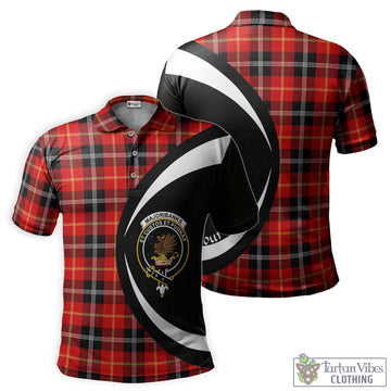 Majoribanks Tartan Men's Polo Shirt with Family Crest Circle Style