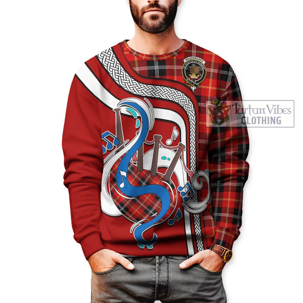 Tartan Vibes Clothing Majoribanks Tartan Sweatshirt with Epic Bagpipe Style