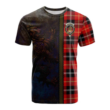 Majoribanks Tartan Family Crest Cotton T-shirt Alba Gu Brath Be Brave Lion Ancient Style Kid's Shirt - Tartan Vibes Clothing