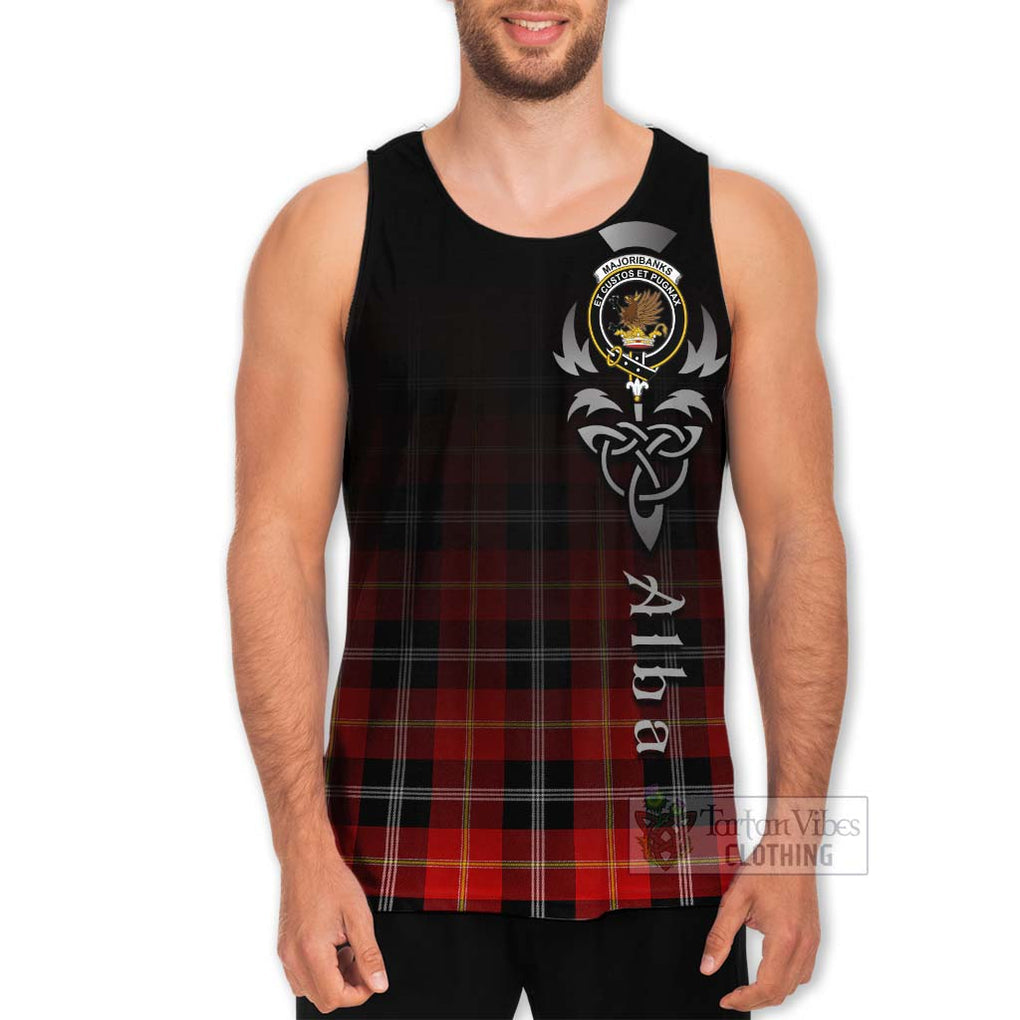 Tartan Vibes Clothing Majoribanks Tartan Men's Tank Top Featuring Alba Gu Brath Family Crest Celtic Inspired