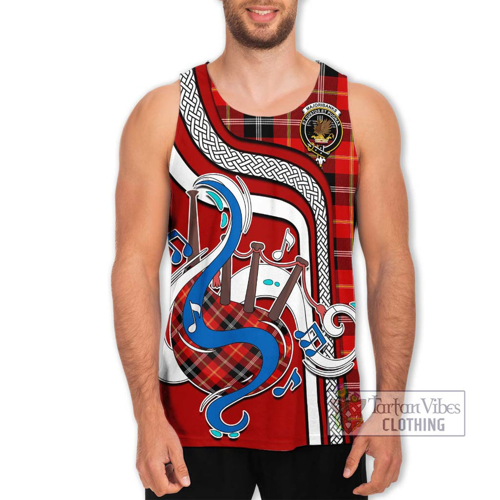 Majoribanks Tartan Men's Tank Top with Epic Bagpipe Style Men - Tartanvibesclothing Shop