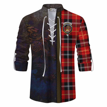 Majoribanks Tartan Family Crest Ghillie Kilt Shirt Alba Gu Brath Be Brave Lion Ancient Style Men - Tartan Vibes Clothing