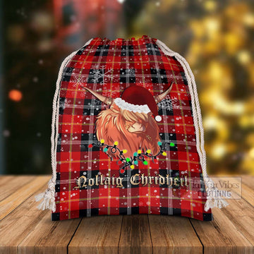 Majoribanks Tartan Christmas Santa's Bag with Highland Cow