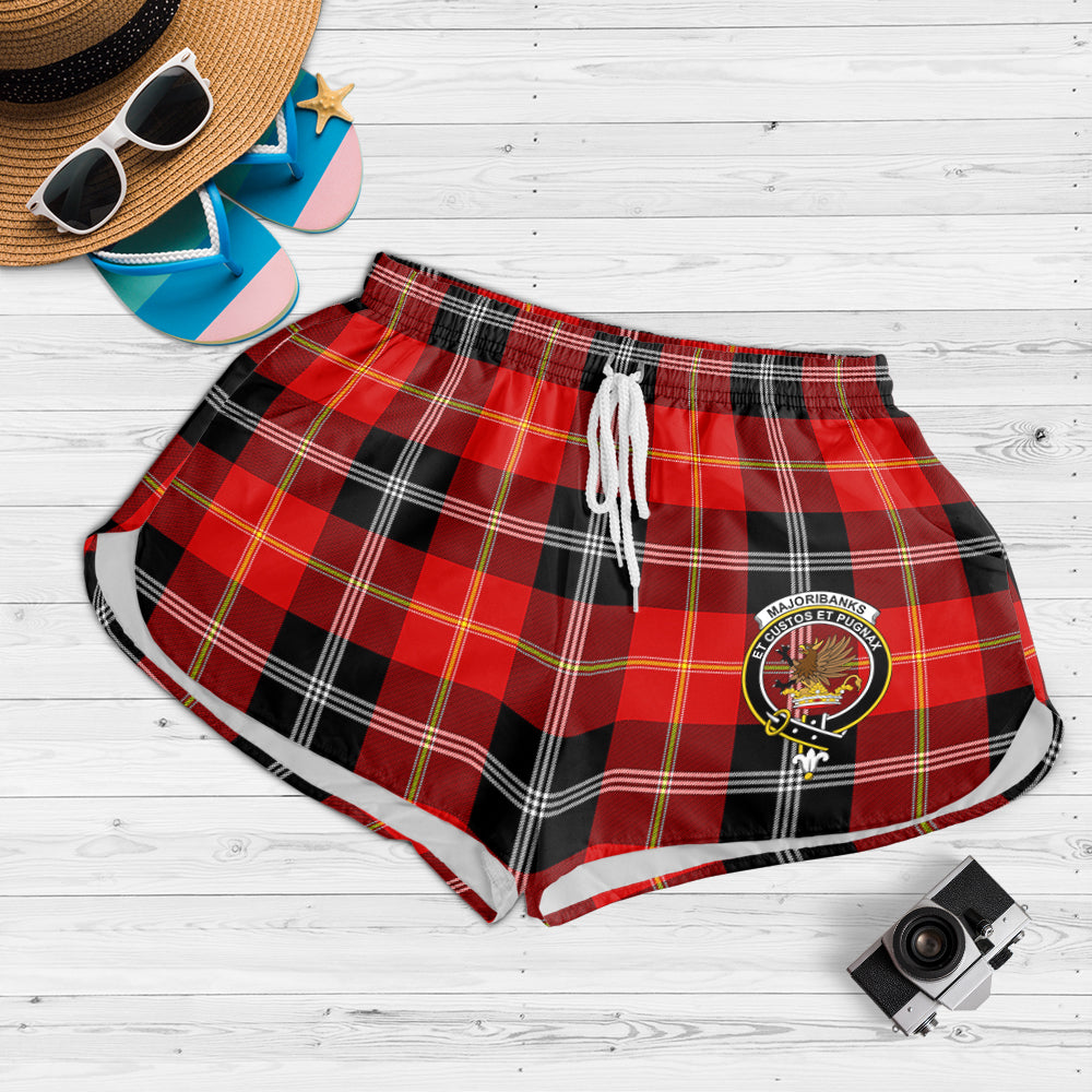 majoribanks-tartan-womens-shorts-with-family-crest