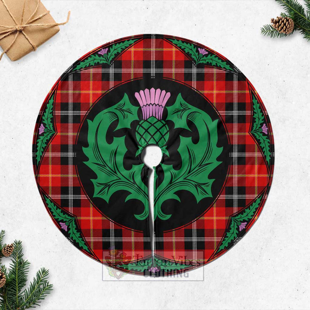 Tartan Vibes Clothing Majoribanks Tartan Christmas Tree Skirt Scottish Thistle Style