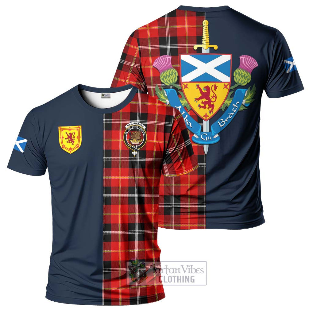 Tartan Vibes Clothing Majoribanks Tartan T-Shirt Alba with Scottish Lion Royal Arm Half Style