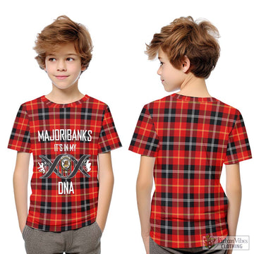 Majoribanks Tartan Kid T-Shirt with Family Crest DNA In Me Style