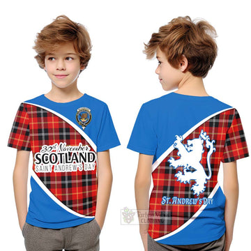 Majoribanks Family Crest Tartan Kid T-Shirt Celebrate Saint Andrew's Day in Style