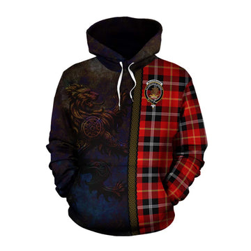 Majoribanks Tartan Family Crest Cotton Hoodie Alba Gu Brath Be Brave Lion Ancient Style Pullover Hoodie XS - Tartan Vibes Clothing