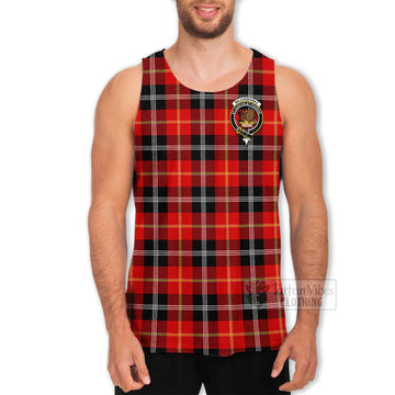 Majoribanks Tartan Men's Tank Top with Family Crest Celtic Skull Style