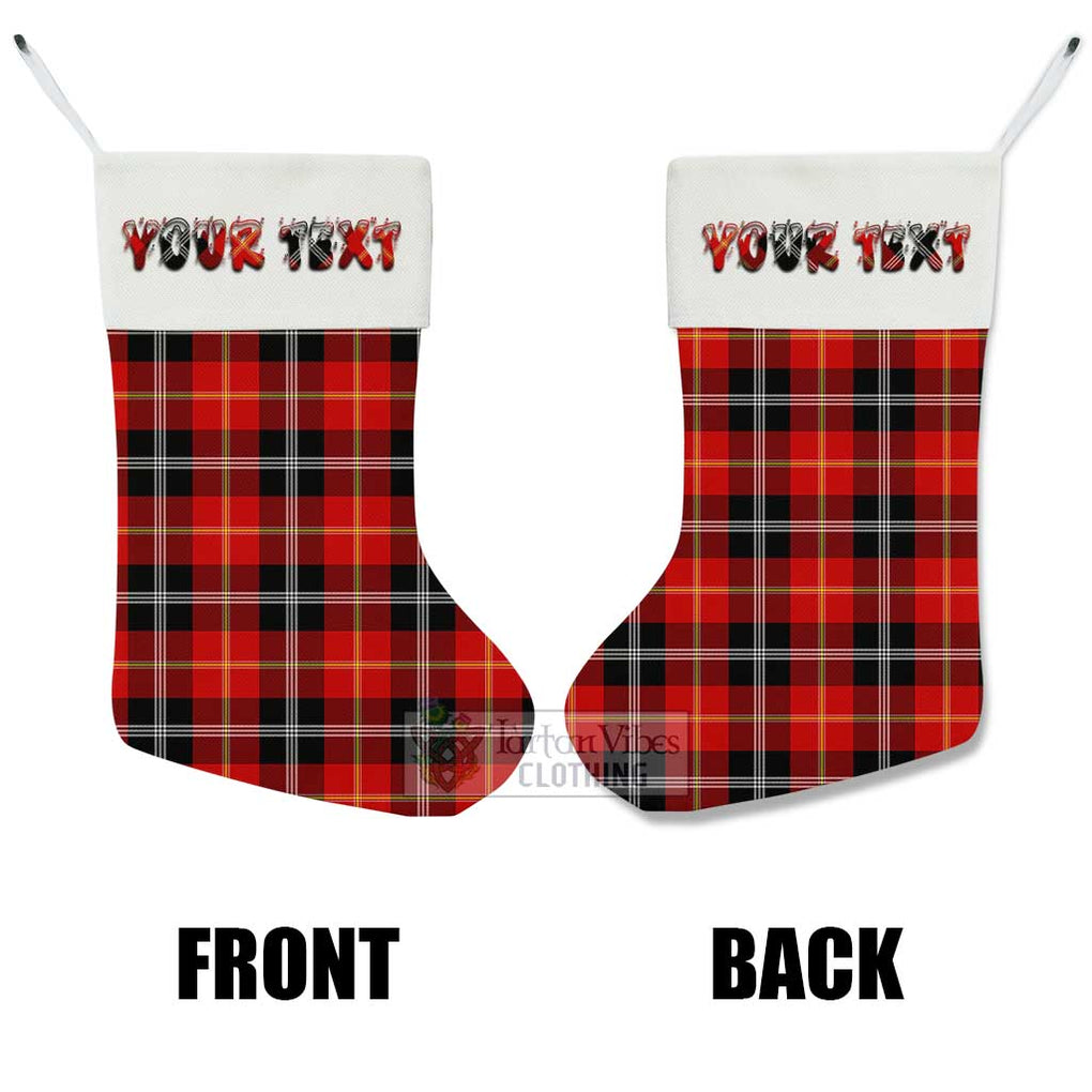 Tartan Vibes Clothing Majoribanks Tartan Christmas Stocking with Personalized Text