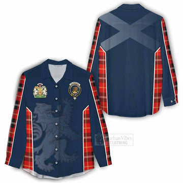 Majoribanks Tartan Women's Casual Shirt with Family Crest and Lion Rampant Vibes Sport Style