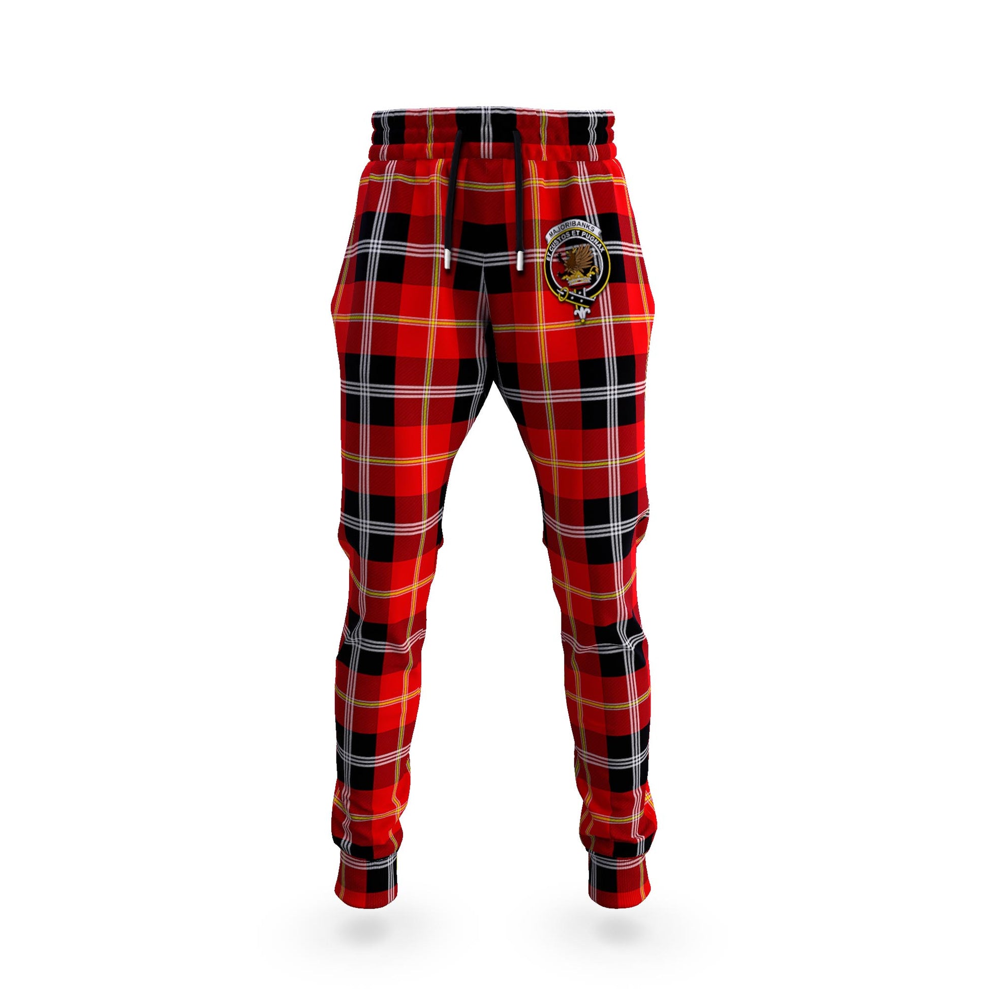 Majoribanks Tartan Joggers Pants with Family Crest 5XL - Tartan Vibes Clothing