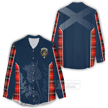 Majoribanks Tartan Women's Casual Shirt with Family Crest and Scottish Thistle Vibes Sport Style