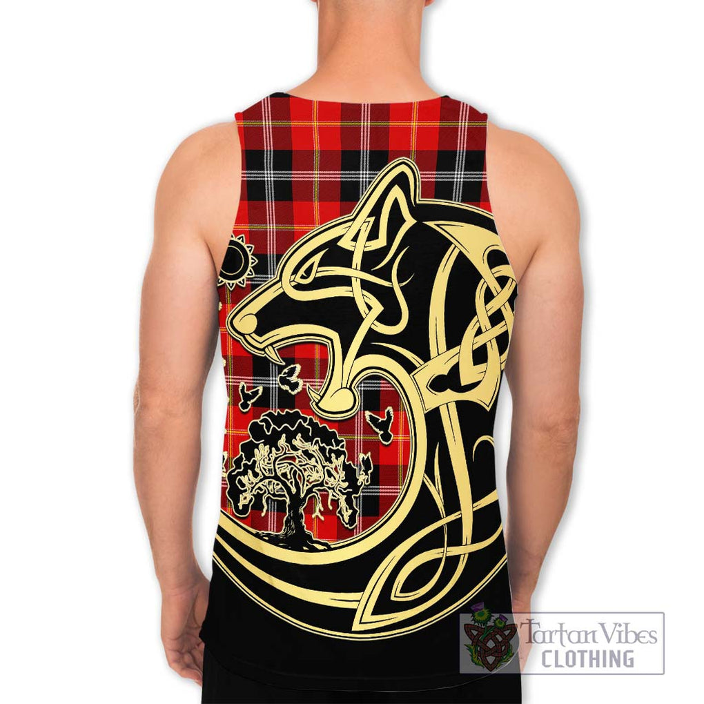 Majoribanks Tartan Men's Tank Top with Family Crest Celtic Wolf Style - Tartan Vibes Clothing