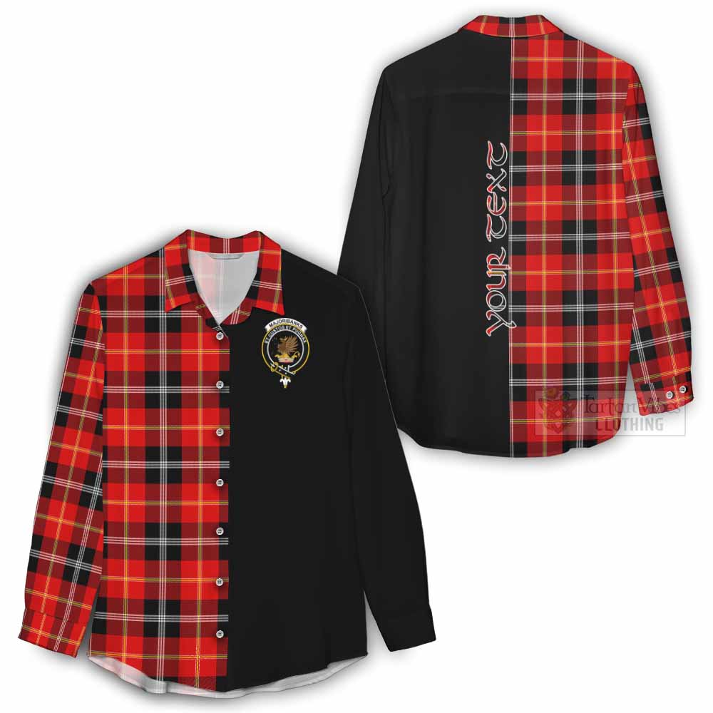 Tartan Vibes Clothing Majoribanks Tartan Women's Casual Shirt with Family Crest and Half Of Me Style