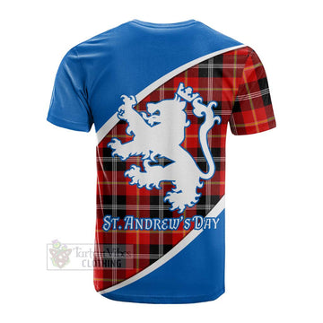 Majoribanks Family Crest Tartan Cotton T-shirt Celebrate Saint Andrew's Day in Style