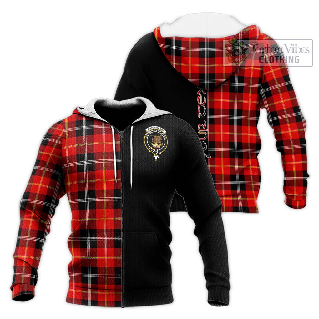 Majoribanks Tartan Knitted Hoodie with Family Crest and Half Of Me Style Unisex Knitted Zip Hoodie - Tartanvibesclothing Shop