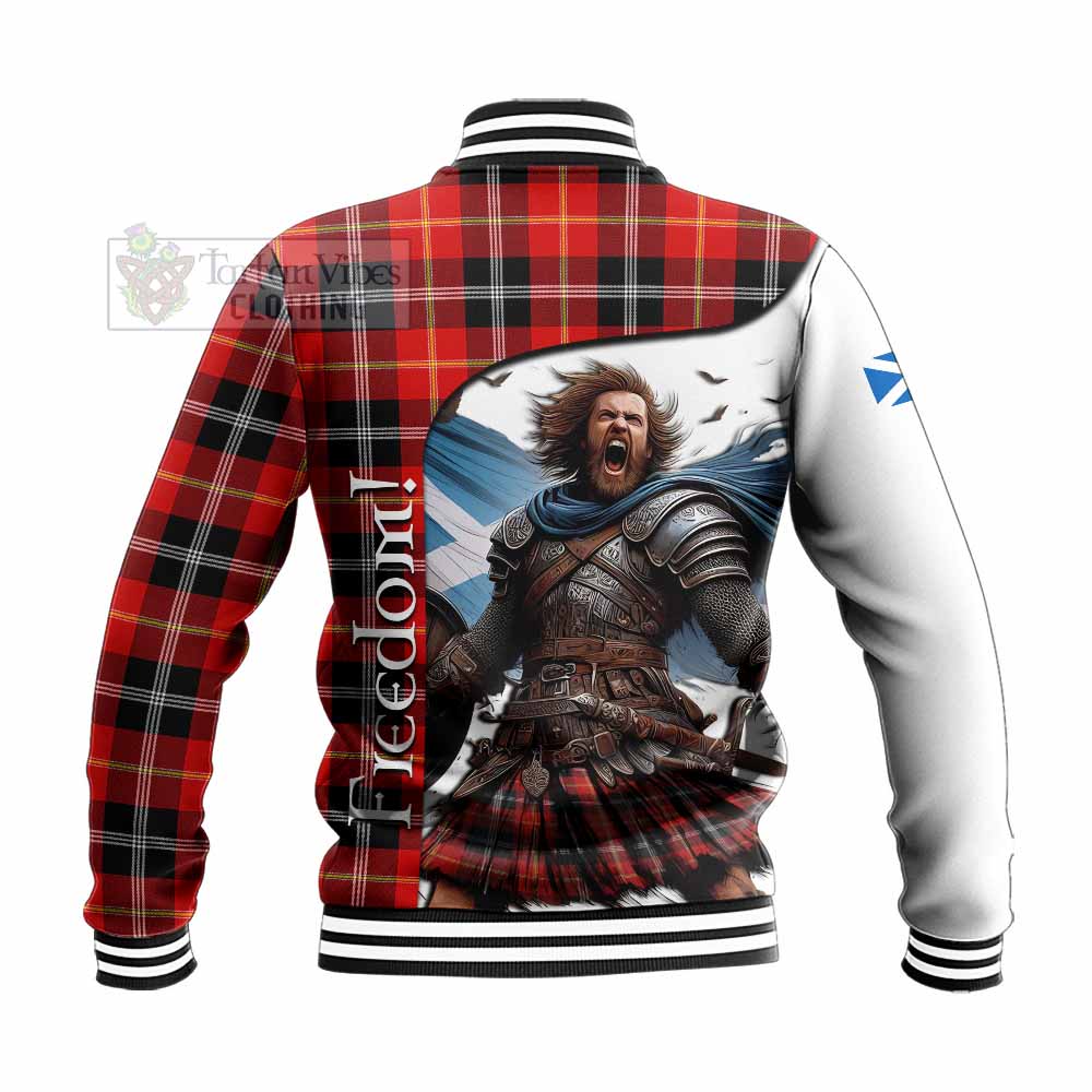 Tartan Vibes Clothing Majoribanks Crest Tartan Baseball Jacket Inspired by the Freedom of Scottish Warrior