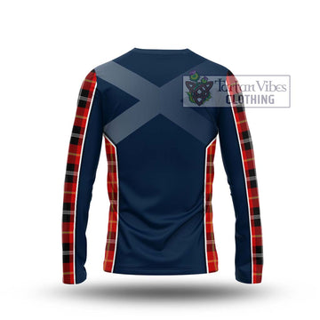 Majoribanks Tartan Long Sleeve T-Shirt with Family Crest and Lion Rampant Vibes Sport Style