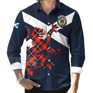 Majoribanks Tartan Lion Rampant Long Sleeve Button Shirt  Proudly Display Your Heritage with Alba Gu Brath and Clan Name