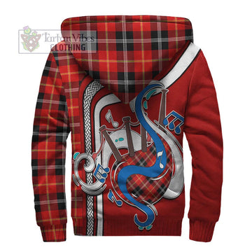 Majoribanks Tartan Sherpa Hoodie with Epic Bagpipe Style