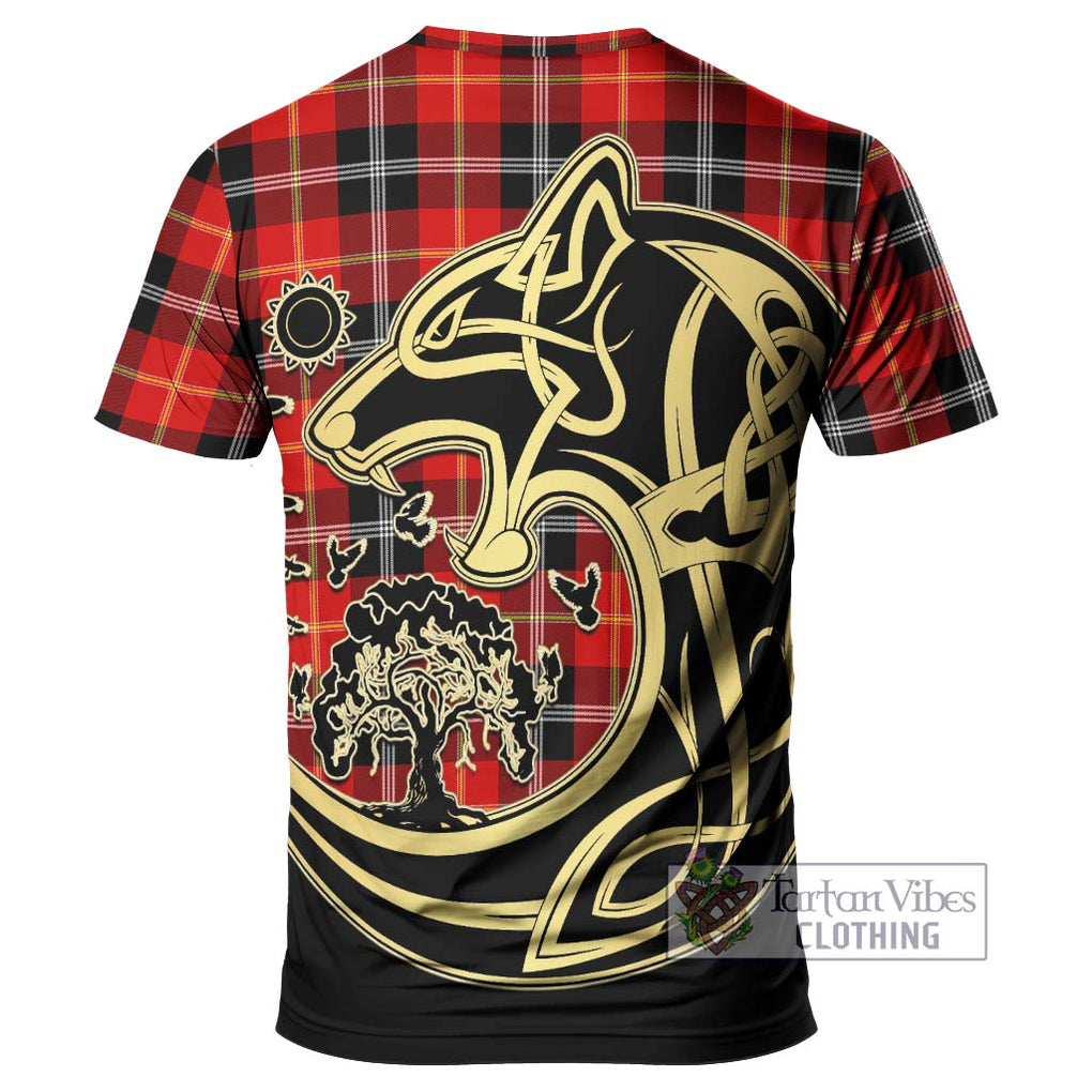 Majoribanks Tartan T-Shirt with Family Crest Celtic Wolf Style - Tartan Vibes Clothing