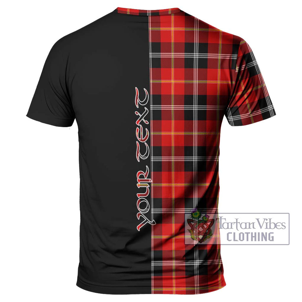 Majoribanks Tartan T-Shirt with Family Crest and Half Of Me Style - Tartanvibesclothing Shop