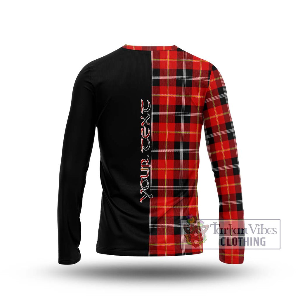 Majoribanks Tartan Long Sleeve T-Shirt with Family Crest and Half Of Me Style - Tartanvibesclothing Shop