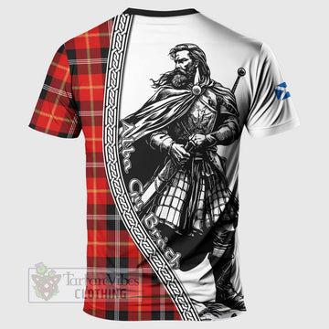 Majoribanks Tartan Clan Crest T-Shirt with Highlander Warrior Celtic Style