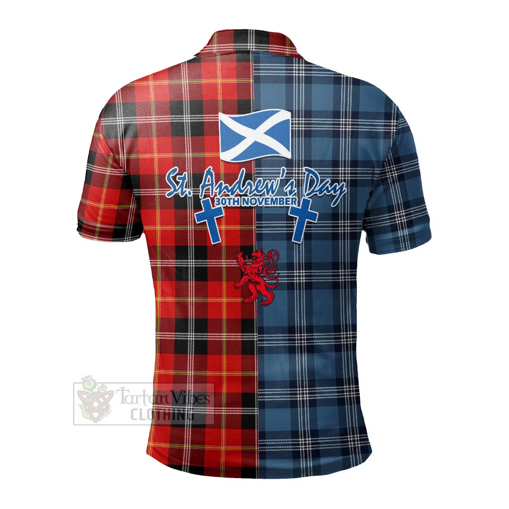 Tartan Vibes Clothing Majoribanks Tartan Polo Shirt Happy St. Andrew's Day Half Tartan Style