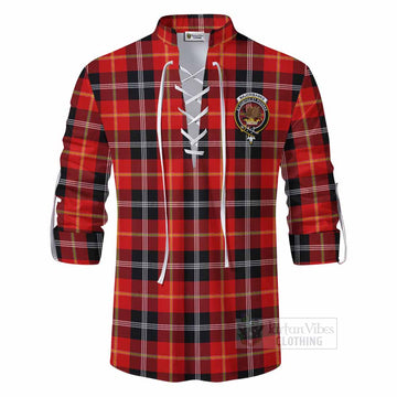 Majoribanks Tartan Ghillie Kilt Shirt with Family Crest DNA In Me Style