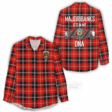 Majoribanks Tartan Women's Casual Shirt with Family Crest DNA In Me Style