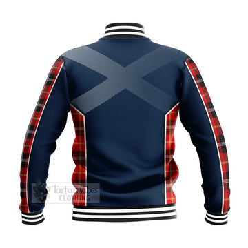 Majoribanks Tartan Baseball Jacket with Family Crest and Scottish Thistle Vibes Sport Style