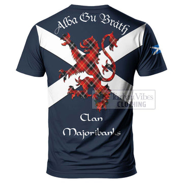 Majoribanks Tartan Lion Rampant T-Shirt Proudly Display Your Heritage with Alba Gu Brath and Clan Name