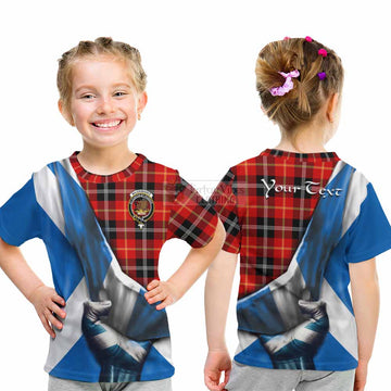 Majoribanks Tartan Kid T-Shirt with Family Crest Scotland Patriotic Style