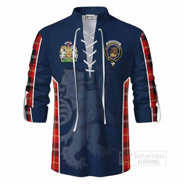 Majoribanks Tartan Ghillie Kilt Shirt with Family Crest and Lion Rampant Vibes Sport Style