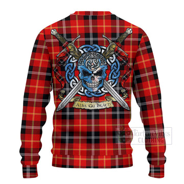 Majoribanks Tartan Ugly Sweater with Family Crest Celtic Skull Style