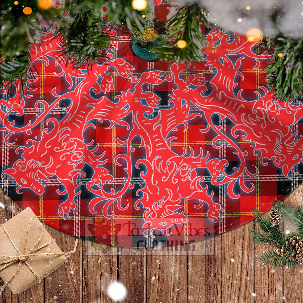 Tartan Vibes Clothing Majoribanks Tartan Christmas Tree Skirt Lion Rampant Style