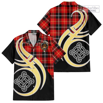 Majoribanks Tartan Hawaiian Shirt with Family Crest and Celtic Symbol Style - Tartan Vibes Clothing