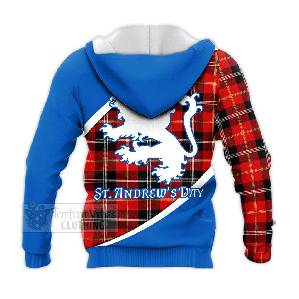 Tartan Vibes Clothing Majoribanks Family Crest Tartan Knitted Hoodie Celebrate Saint Andrew's Day in Style