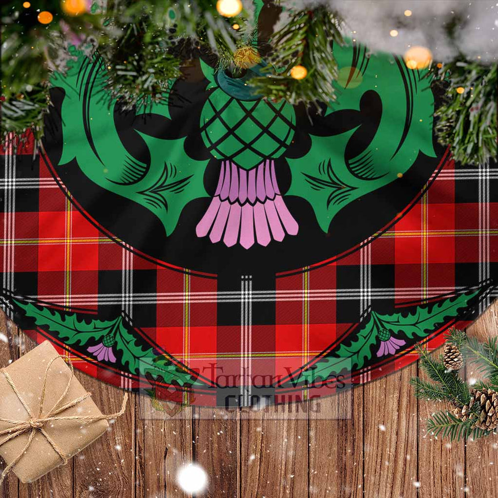 Tartan Vibes Clothing Majoribanks Tartan Christmas Tree Skirt Scottish Thistle Style