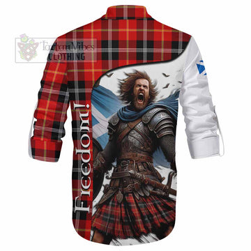 Majoribanks Crest Tartan Ghillie Kilt Shirt Inspired by the Freedom of Scottish Warrior