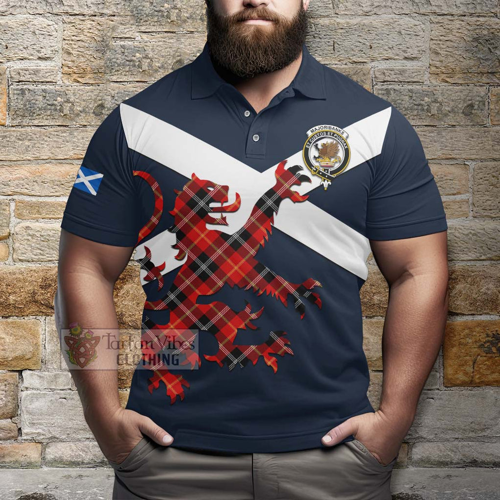 Tartan Vibes Clothing Majoribanks Tartan Lion Rampant Polo Shirt – Proudly Display Your Heritage with Alba Gu Brath and Clan Name