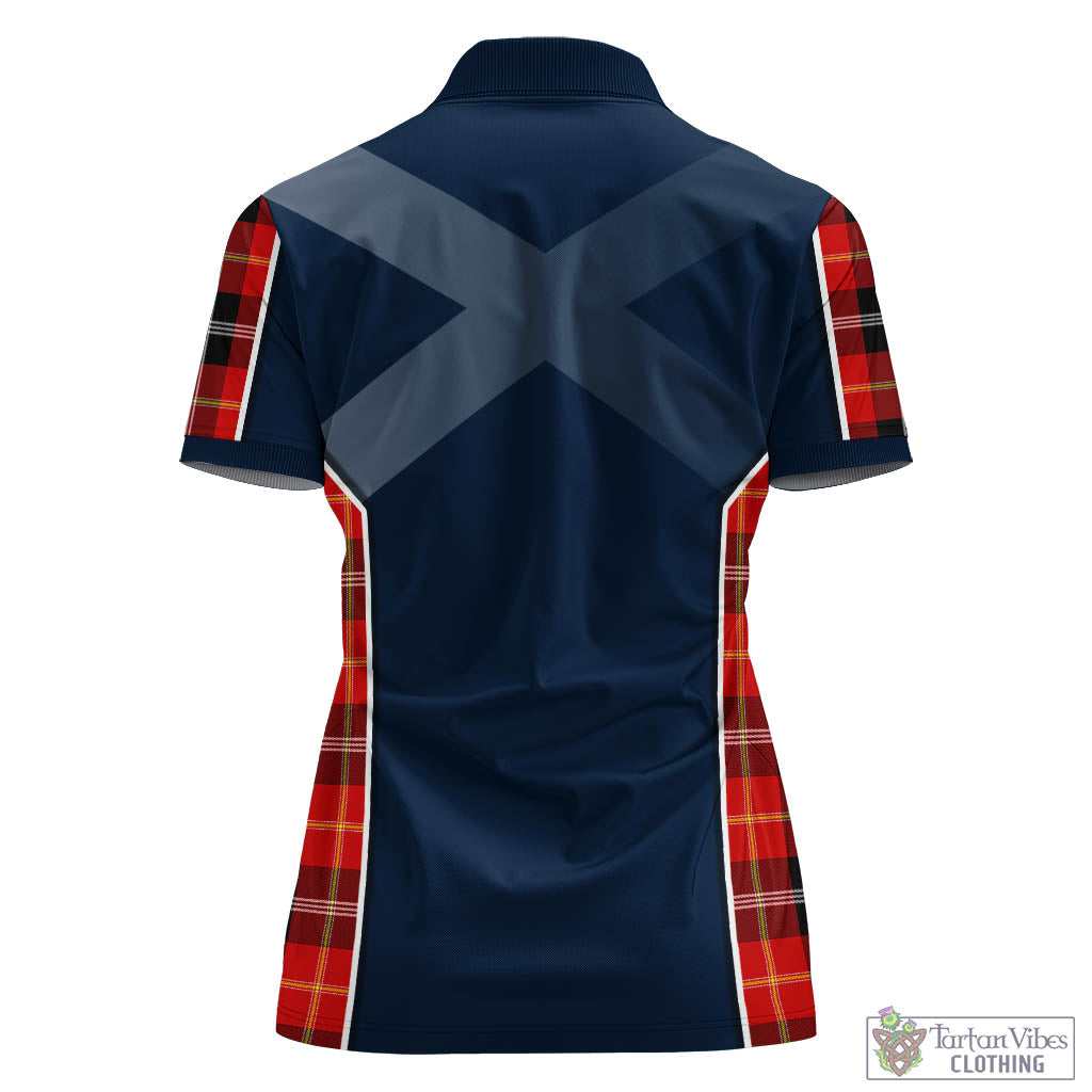 Tartan Vibes Clothing Majoribanks Tartan Women's Polo Shirt with Family Crest and Scottish Thistle Vibes Sport Style