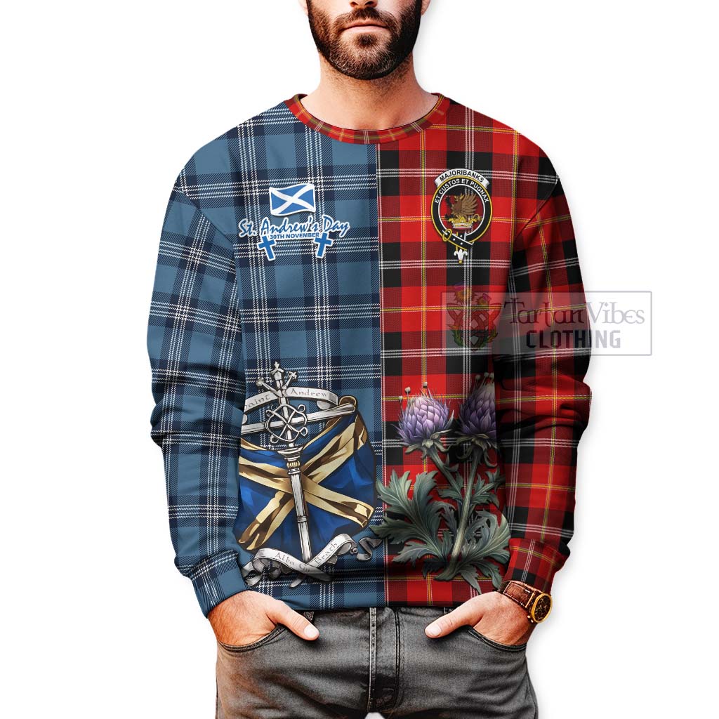 Tartan Vibes Clothing Majoribanks Tartan Sweatshirt Happy St. Andrew's Day Half Tartan Style