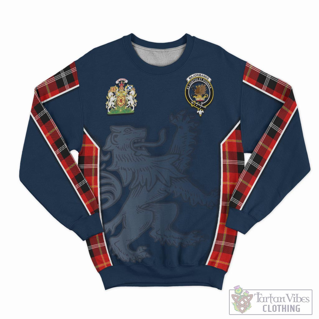 Tartan Vibes Clothing Majoribanks Tartan Sweater with Family Crest and Lion Rampant Vibes Sport Style