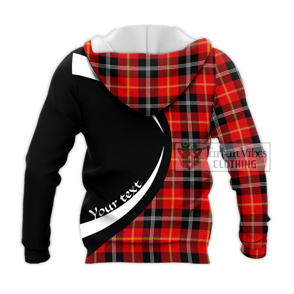 Majoribanks Tartan Knitted Hoodie with Family Crest Circle Style - Tartan Vibes Clothing