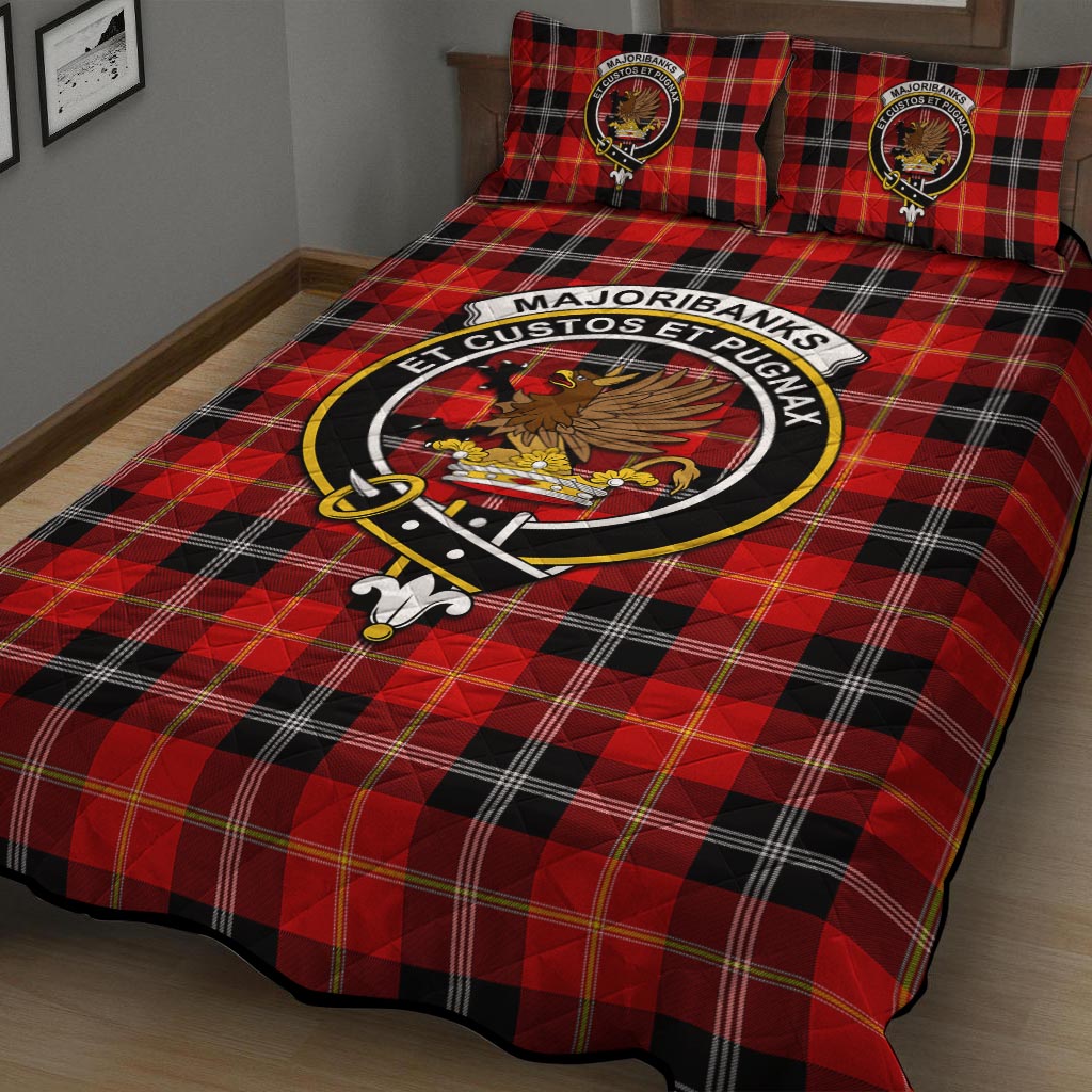 Majoribanks Tartan Quilt Bed Set with Family Crest - Tartanvibesclothing