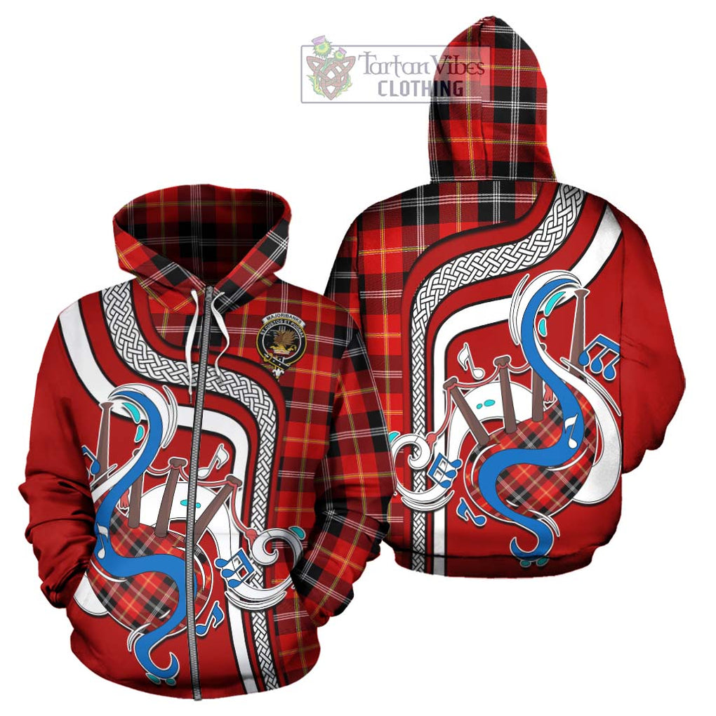 Majoribanks Tartan Hoodie with Epic Bagpipe Style - Tartanvibesclothing Shop